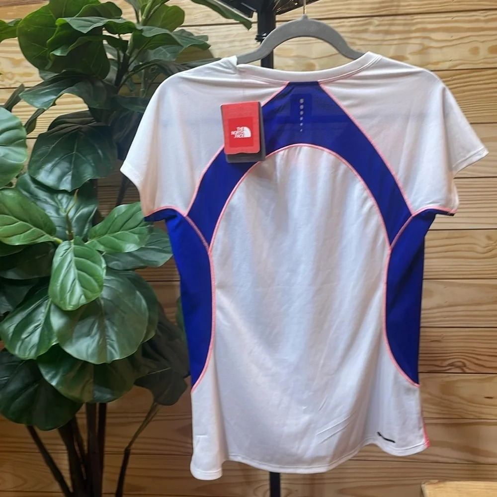 North Face Medium stripes ombre Flashdry womens shirt athletic dryfit hiking NWT - Picture 2 of 12